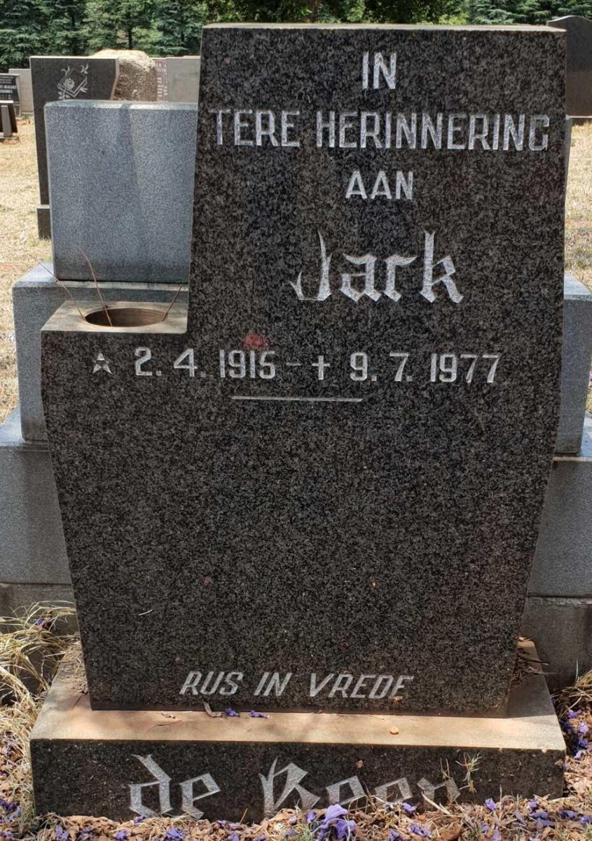 BEER Jack, de 1915-1977