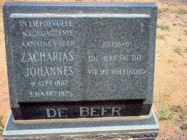 BEER Zacharias Johannes, de 1887-1979