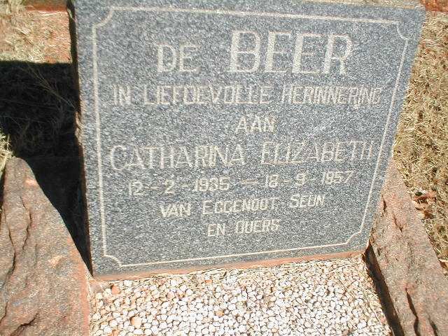 BEER Catharina Elizabeth, de 1935-1957