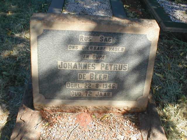BEER Johannes Petrus, de -1946