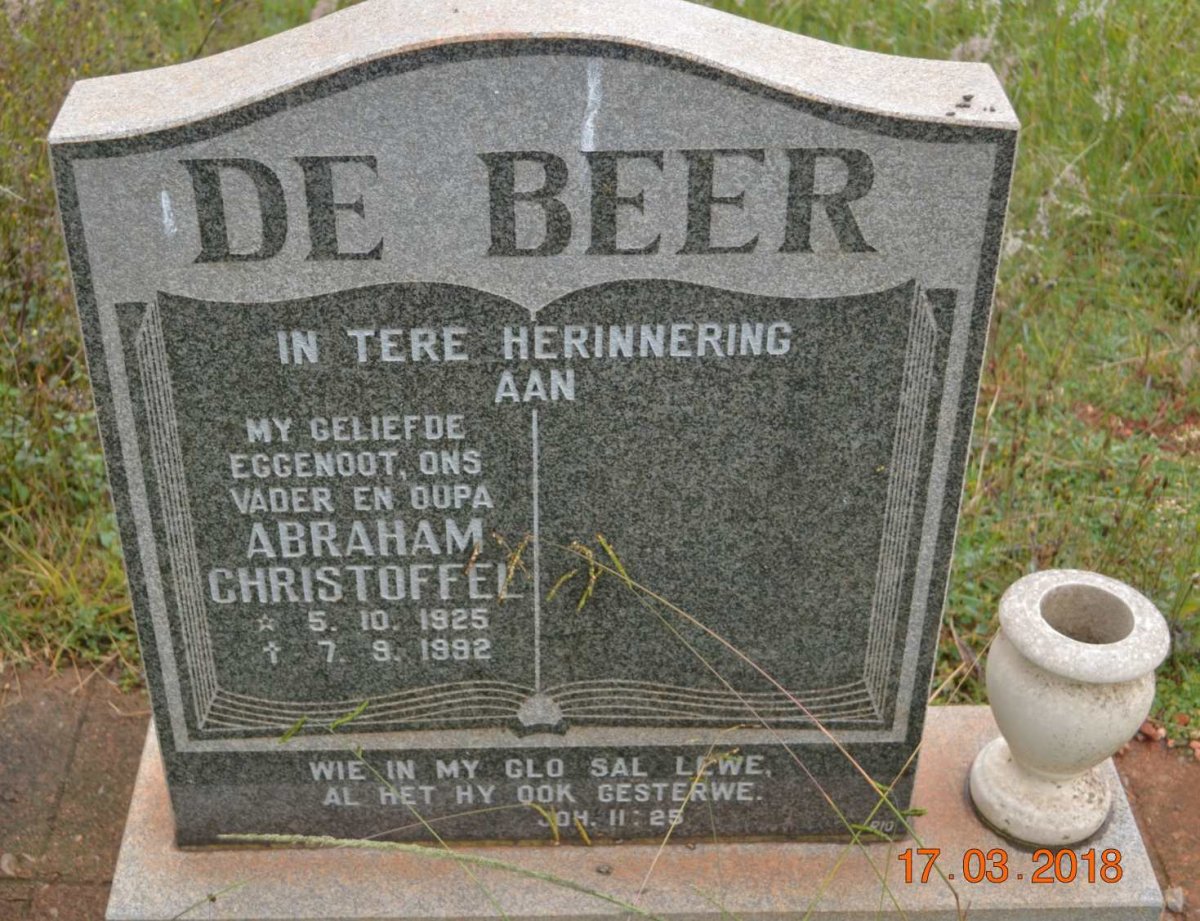 BEER Abraham Christoffel, de 1925-1992