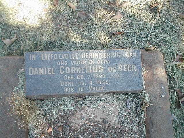 BEER Daniel Cornelius, de 1860-1955
