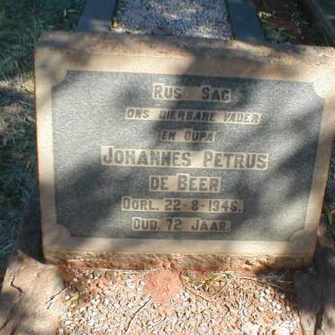 BEER Johannes Petrus, de -1946