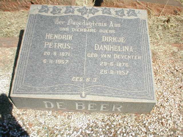 BEER Hendrik Petrus, de 1871-1957 &amp; Dirkje Danihelina van DEVENTER 1876-1957