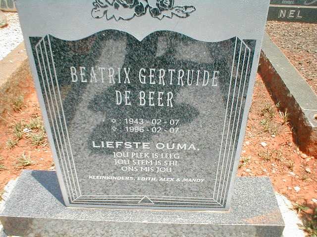 BEER Beatrix Gertruide, de 1943-1996
