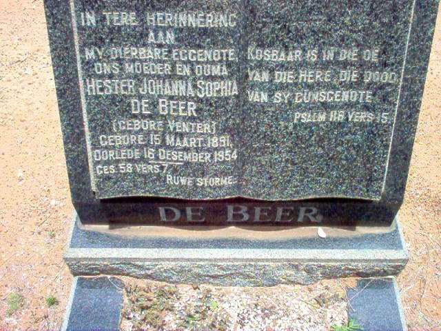 BEER Hester Johanna Sophia, de 1891-1954