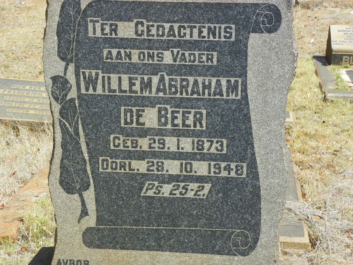 BEER Willem Abraham, de 1873-1948