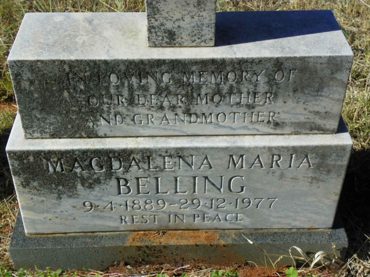 BELLING Magdalena Maria 1889-1977