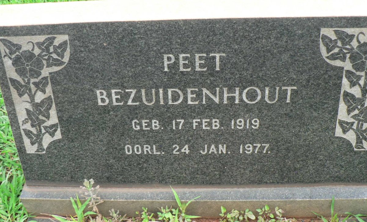 BEZUIDENHOUT Peet 1919-1977