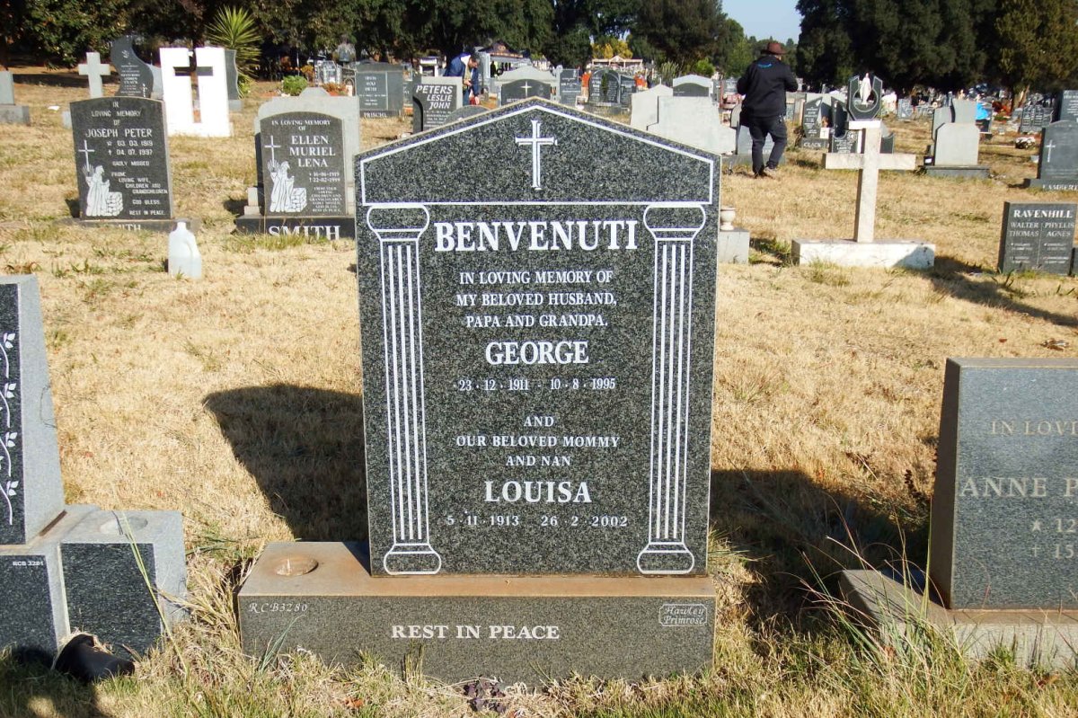 BENVENUTI George 1911-1995 &amp; Louisa 1913-2002