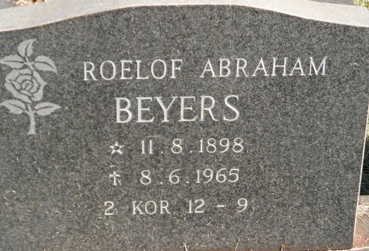 BEYERS Roelof Abraham 1898-1965