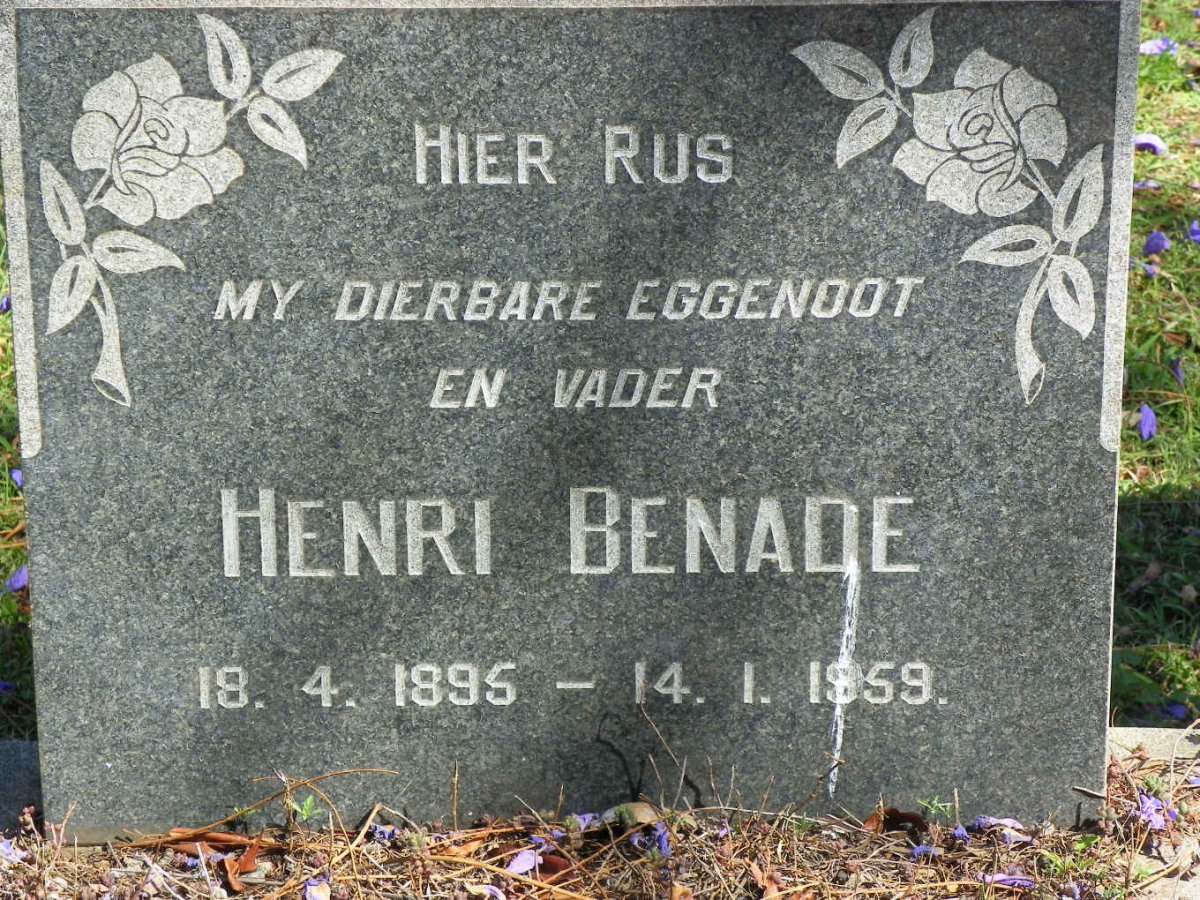 BENADE Henri 1895-1959