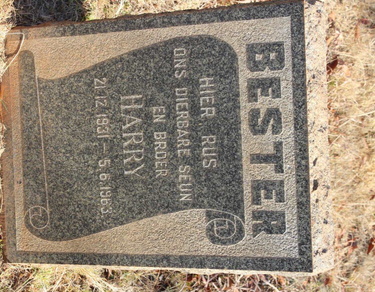 BESTER Harry 1931-1963