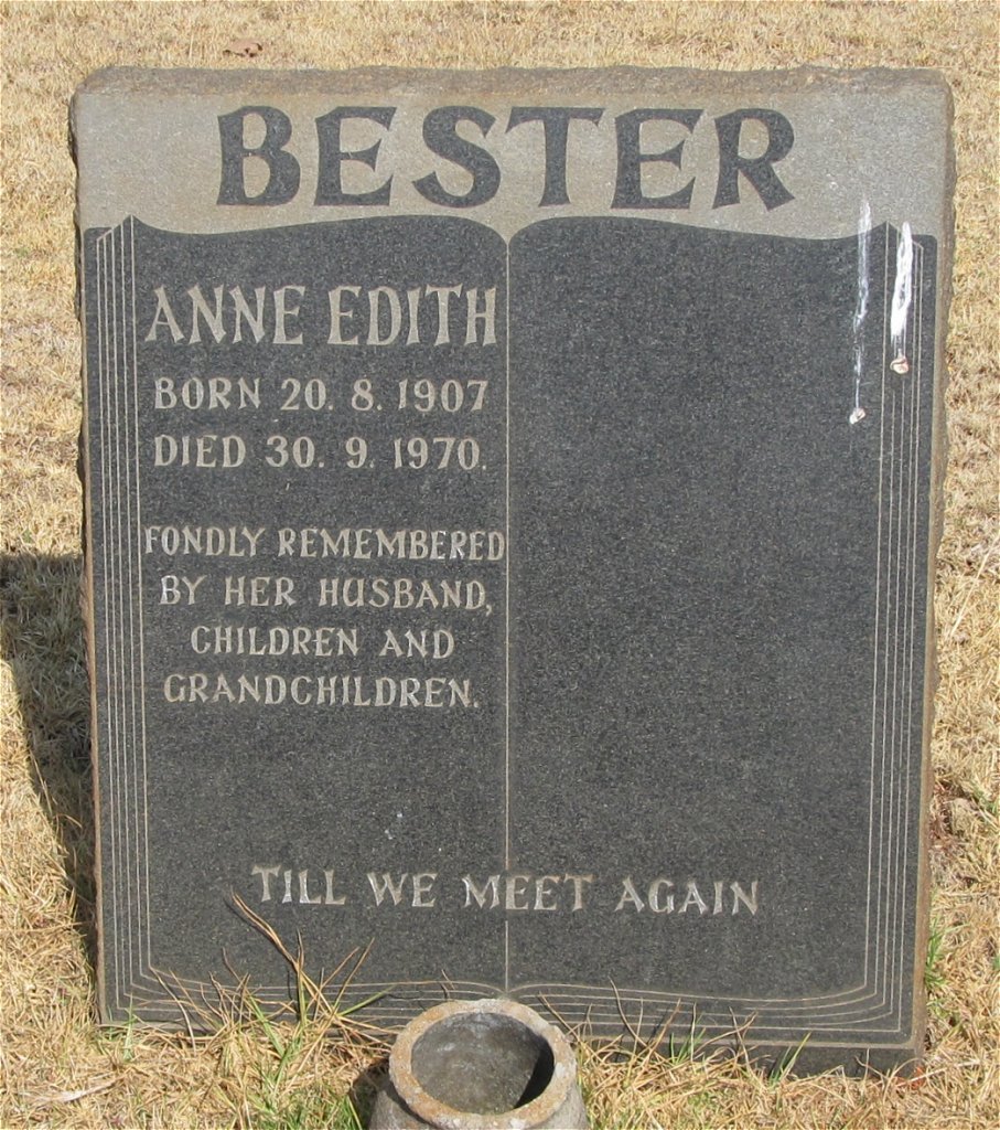 BESTER Anne Edith 1907-1970