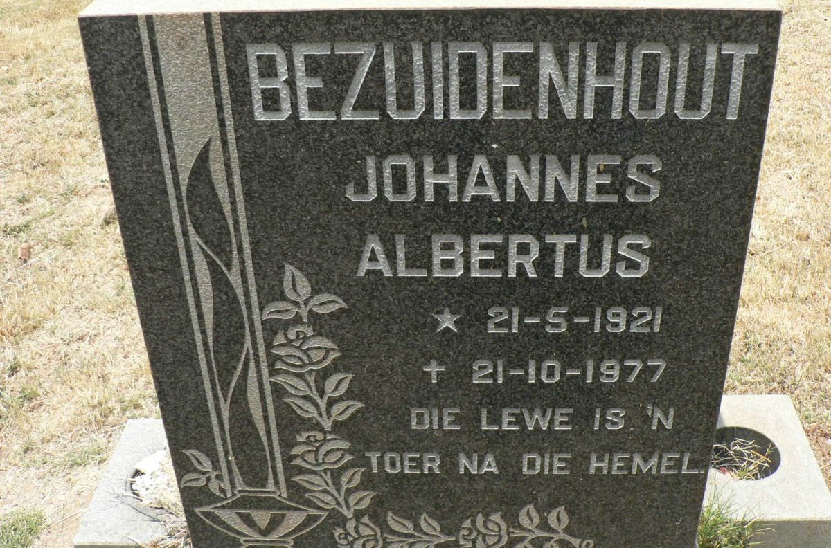 BEZUIDENHOUT Johannes Albertus 1921-1977