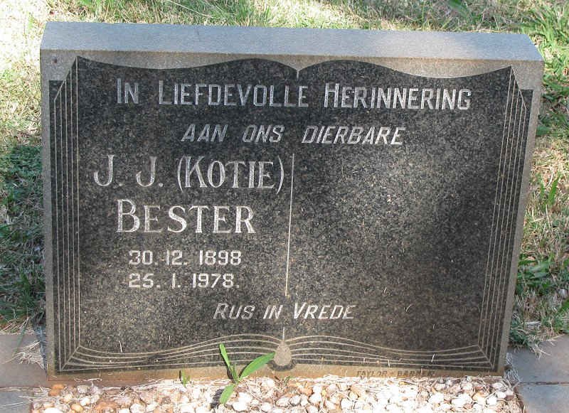 BESTER J.J. 1898-1978