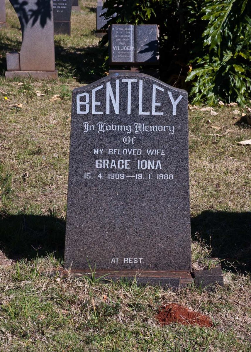 BENTLEY Grace Iona 1908-1988