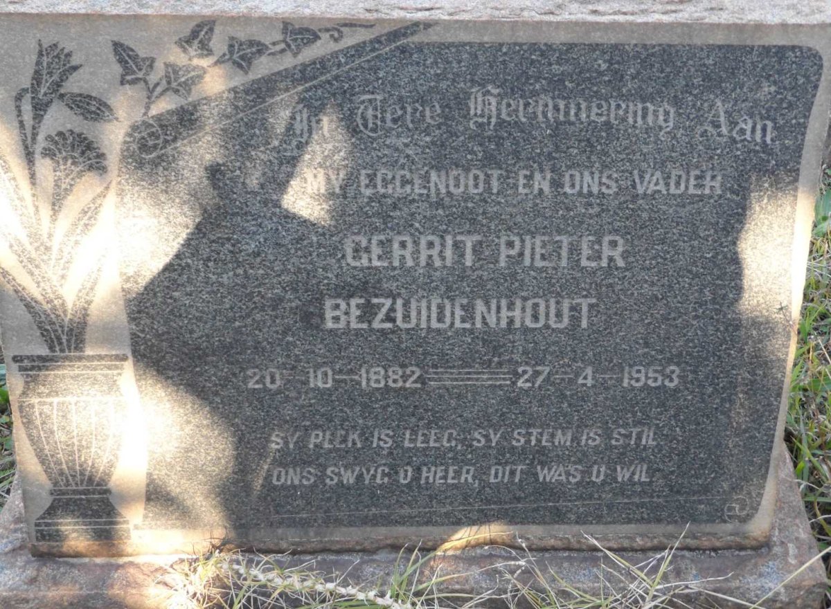 BEZUIDENHOUT Gerrit Pieter 1882-1953
