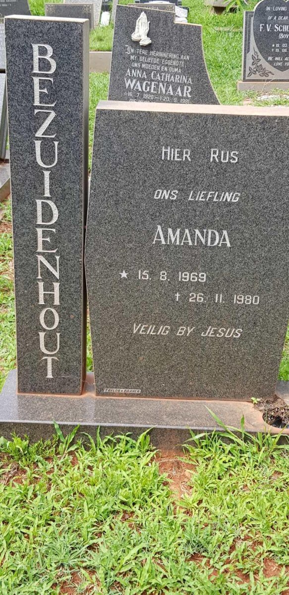 BEZUIDENHOUT Amanda 1969-1980