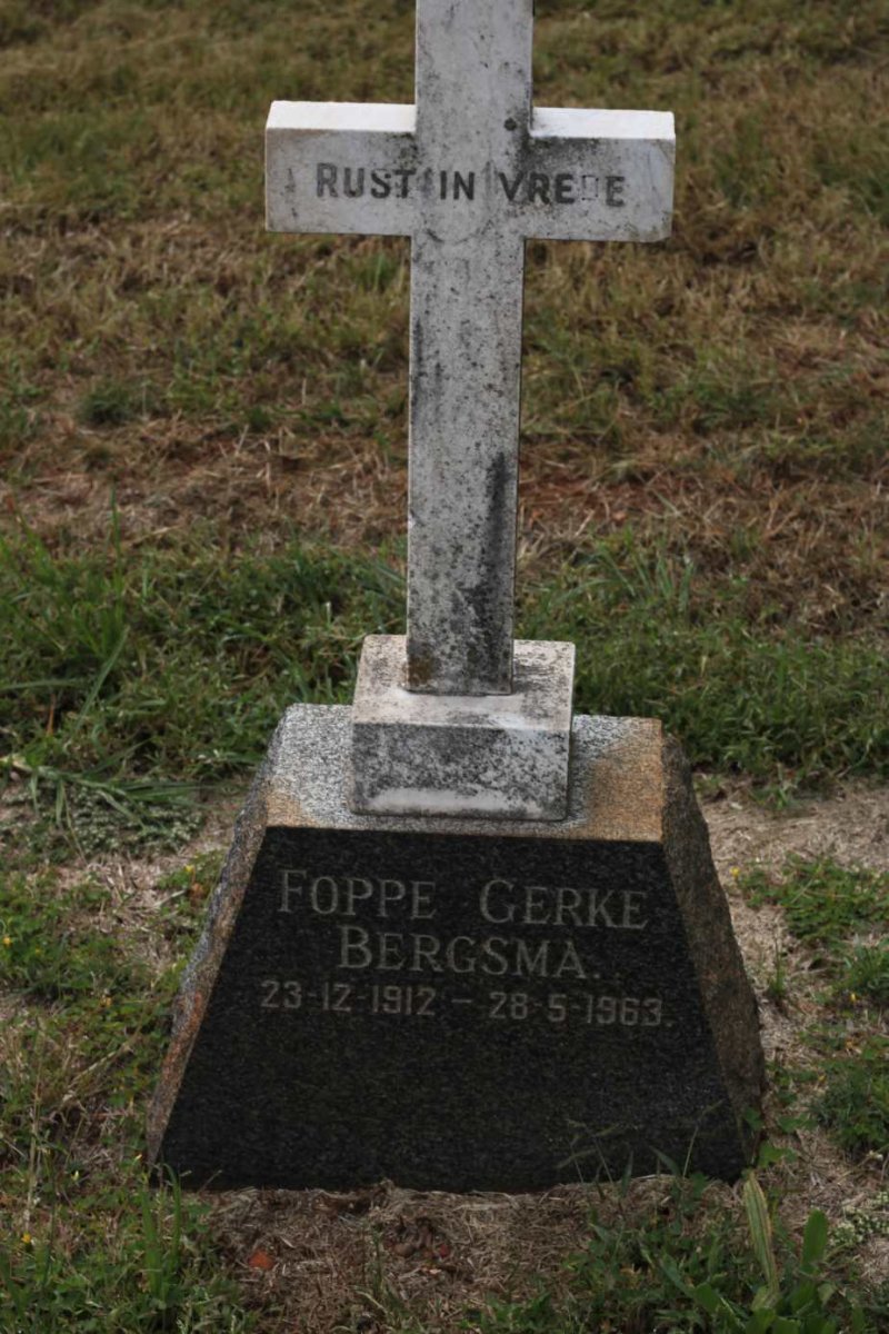 BERGSMA Foppe Gerke 1912-1963