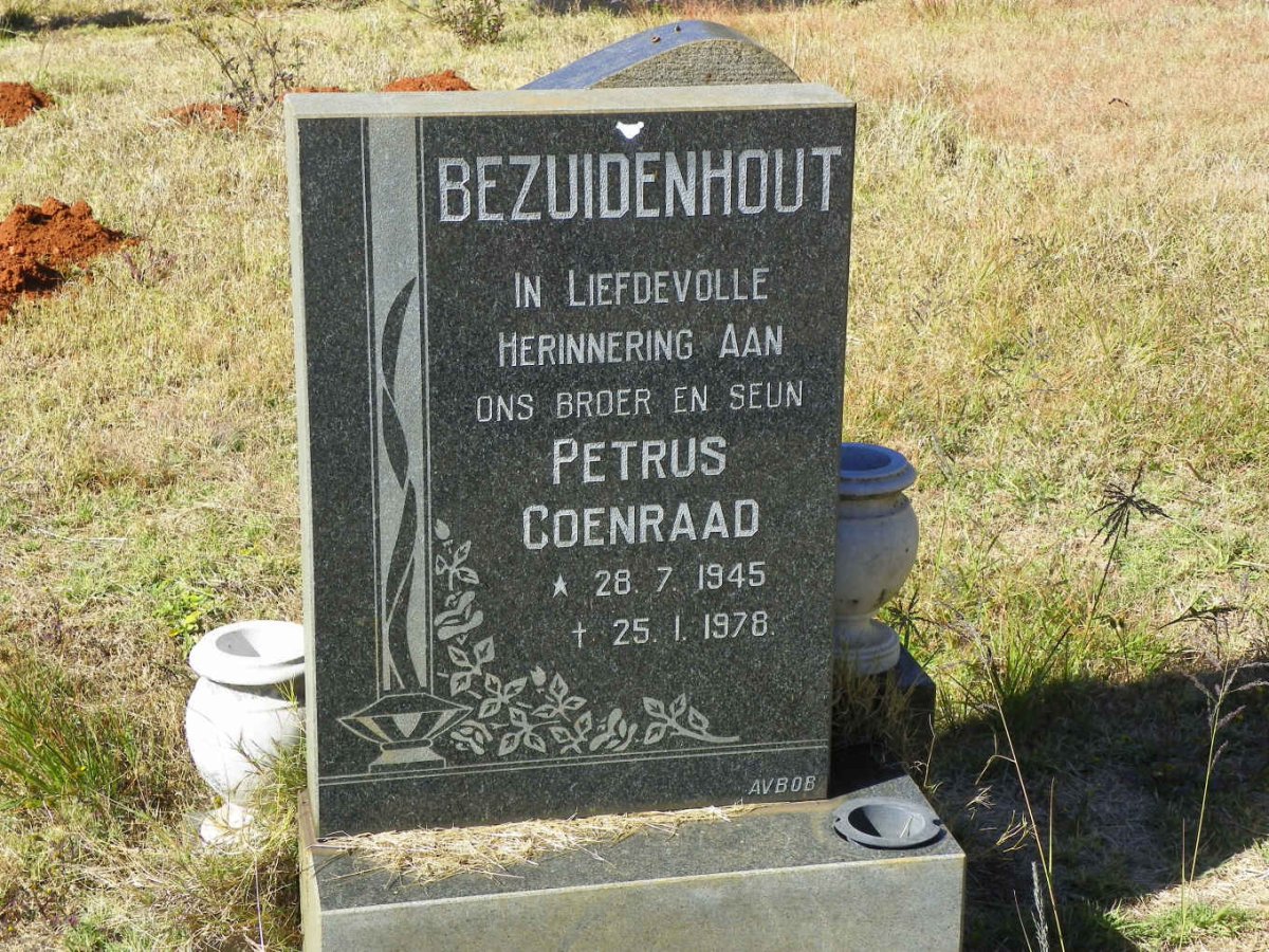 BEZUIDENHOUT Petrus Coenraad 1945-1978