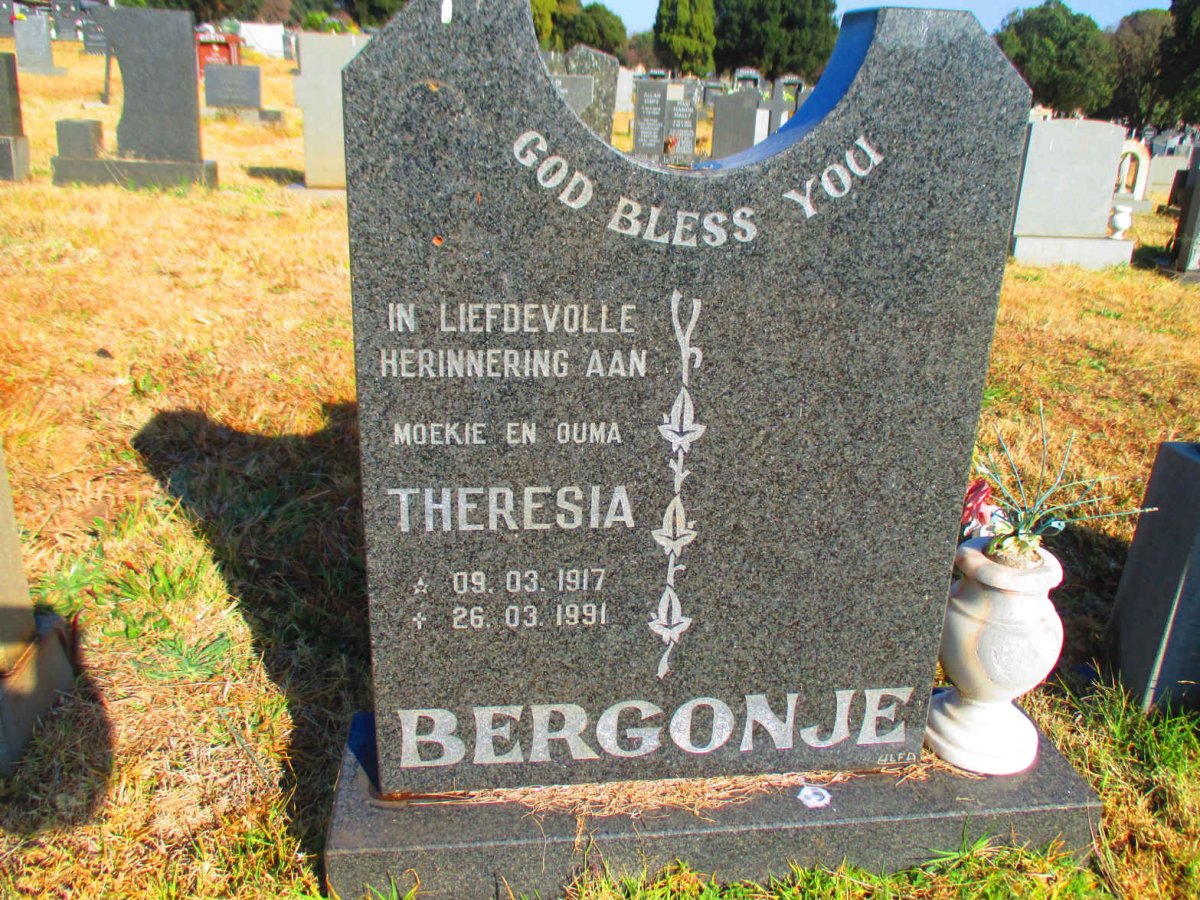 BERGONJE Theresia 1917-1991