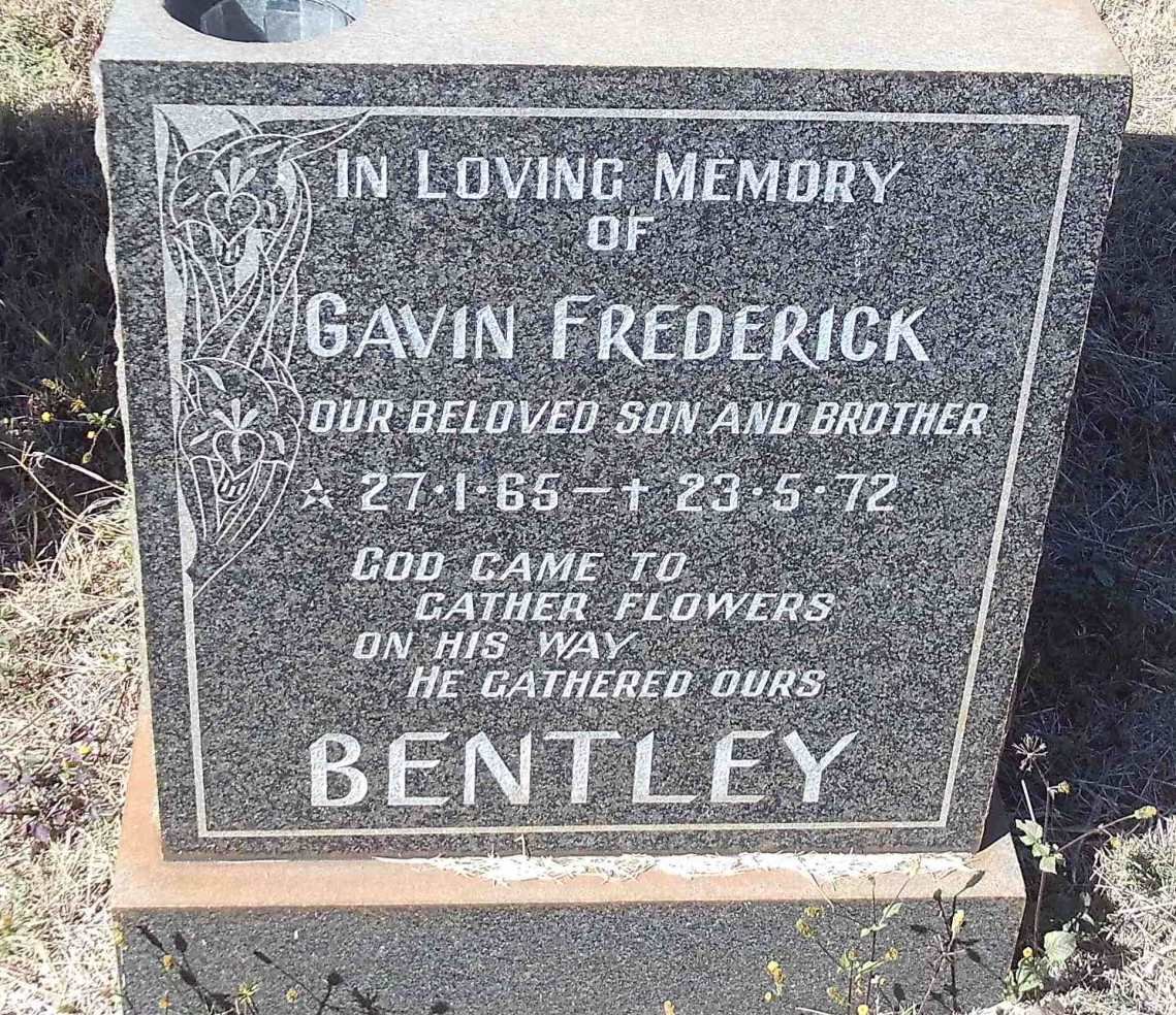 BENTLEY Gavin Frederick 1965-1972