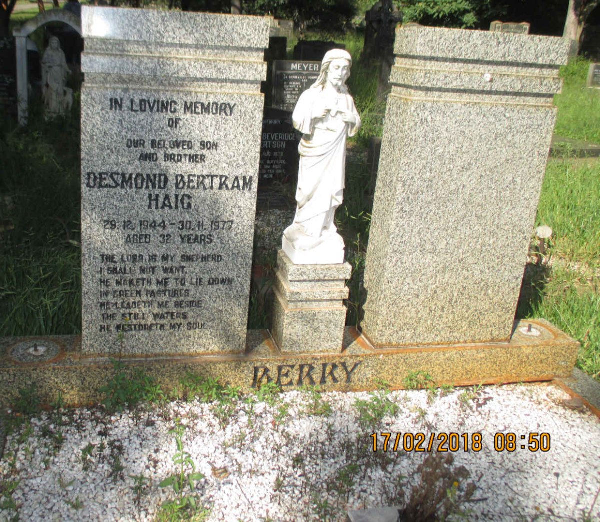 BERRY Desmond Bertram Haig 1944-1977