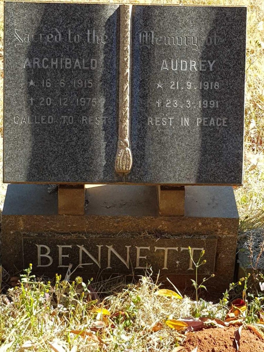 BENNETT Archibald 1915-1975 &amp; Audrey 1918-1991