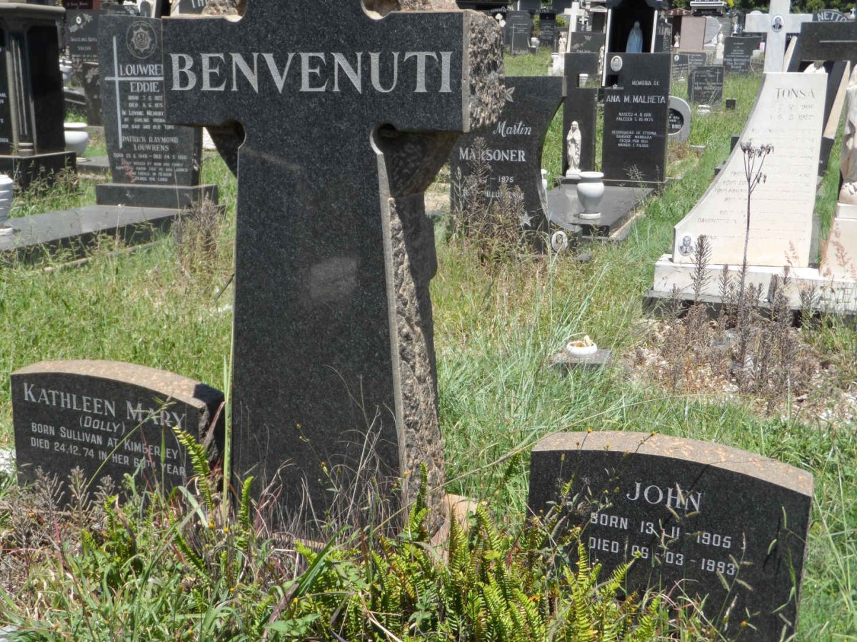 BENVENUTI John 1905-1993 &amp; Kathleen Mary SULLIVAN -1974