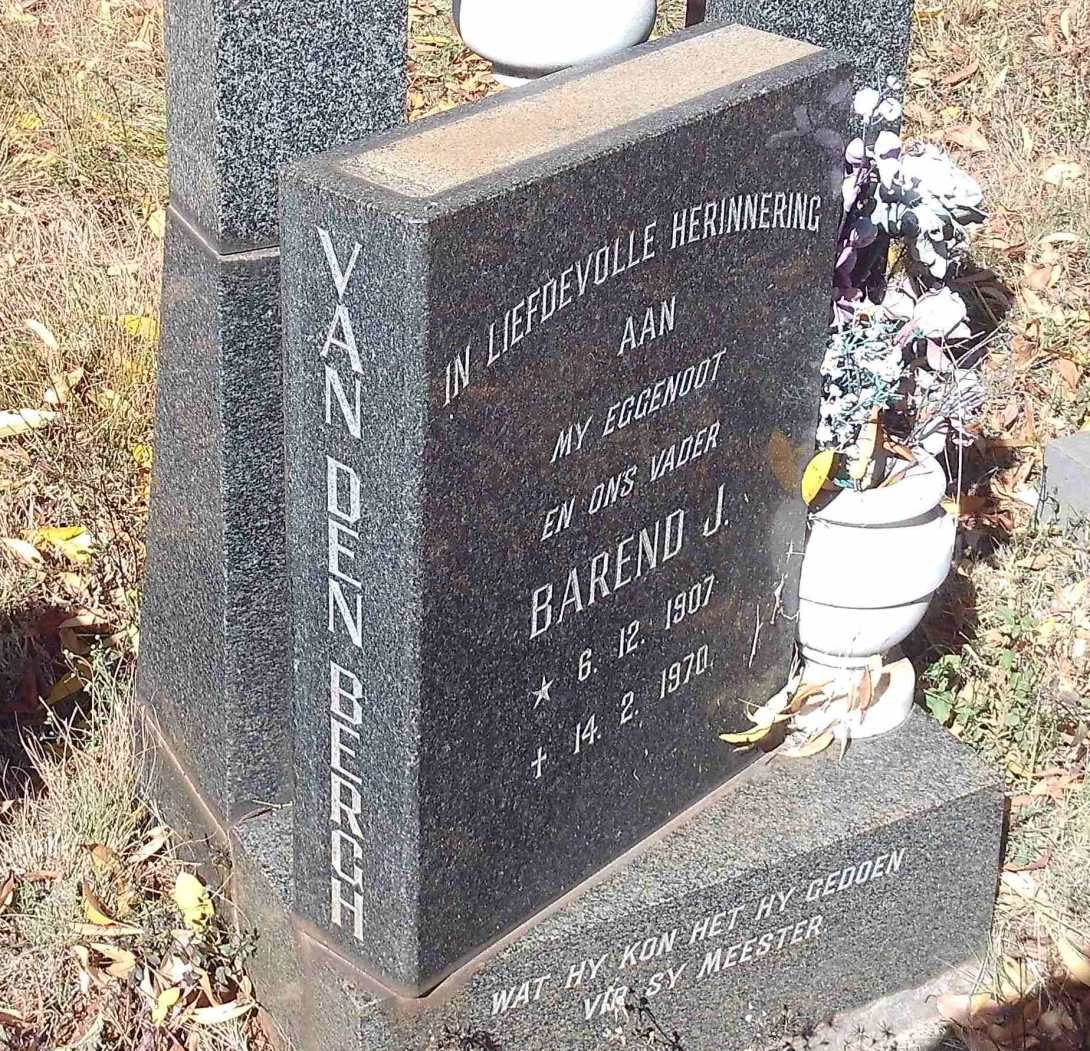 BERGH Barend J., van den 1907-1970