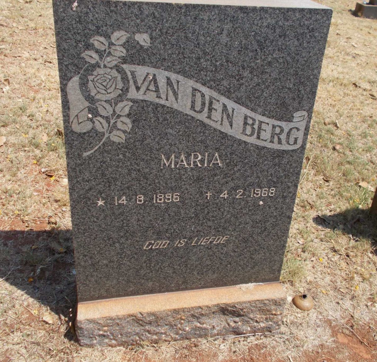 BERG Maria, van den 1896-1968