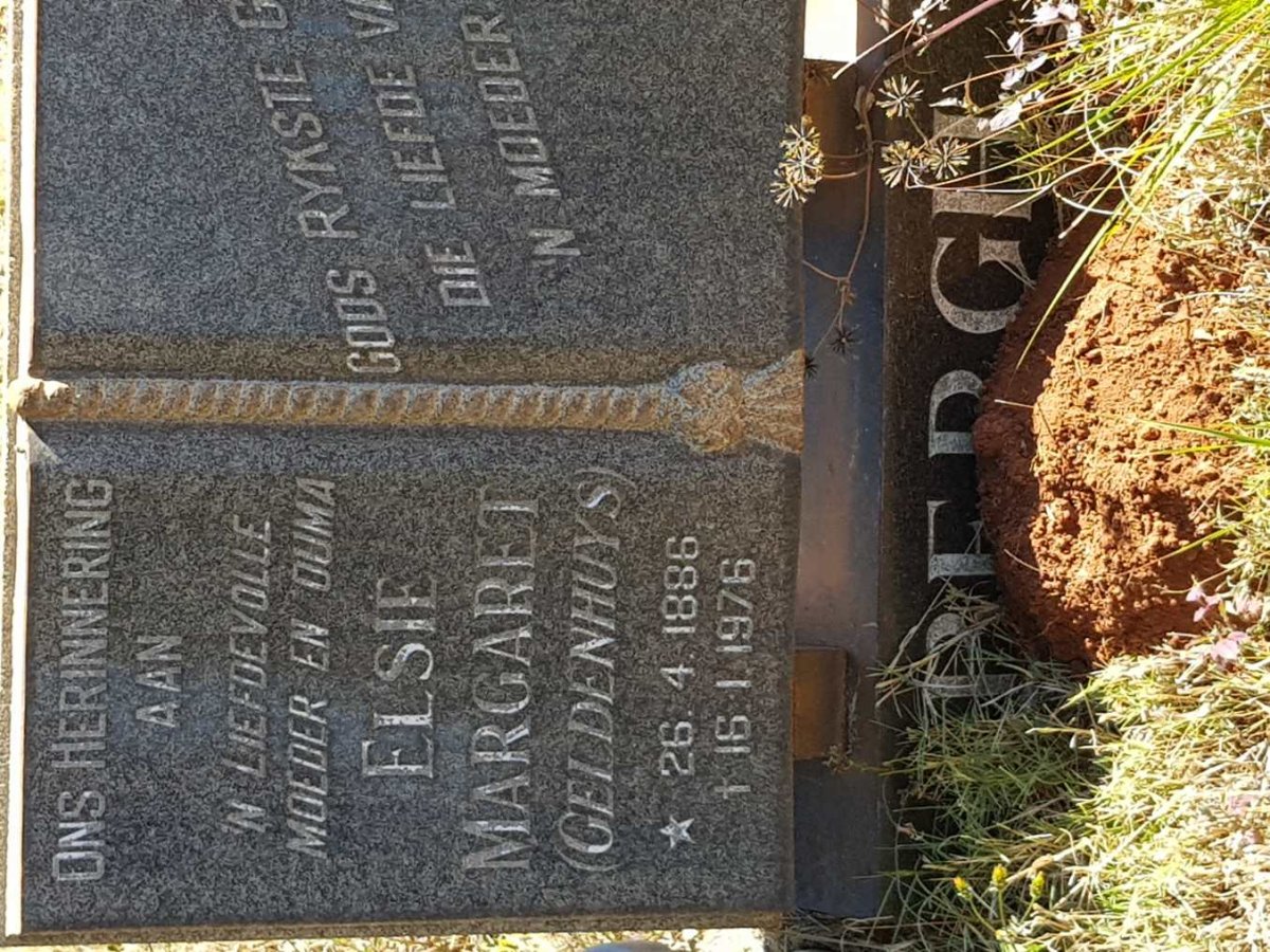 BERGH Elsie Margaret nee GELDENHUYS 1886-1976