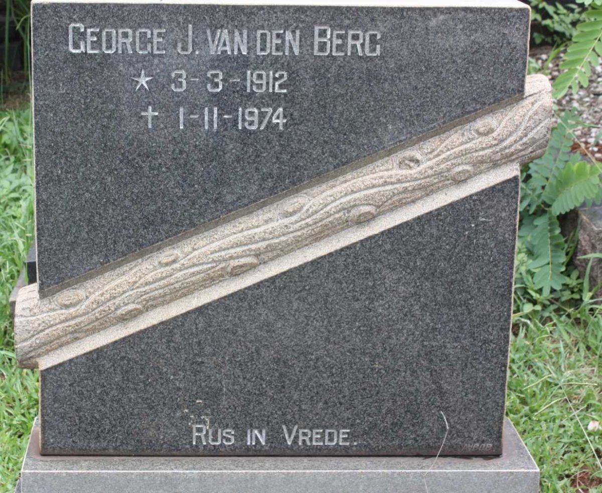 BERG George J., van den 1912-1974