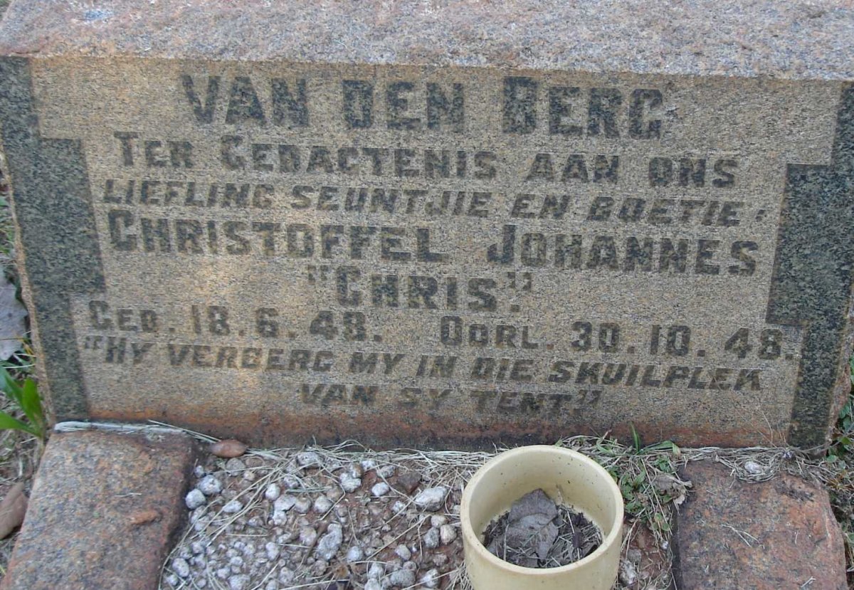 BERG Christoffel Johannes, van den 1948-1948