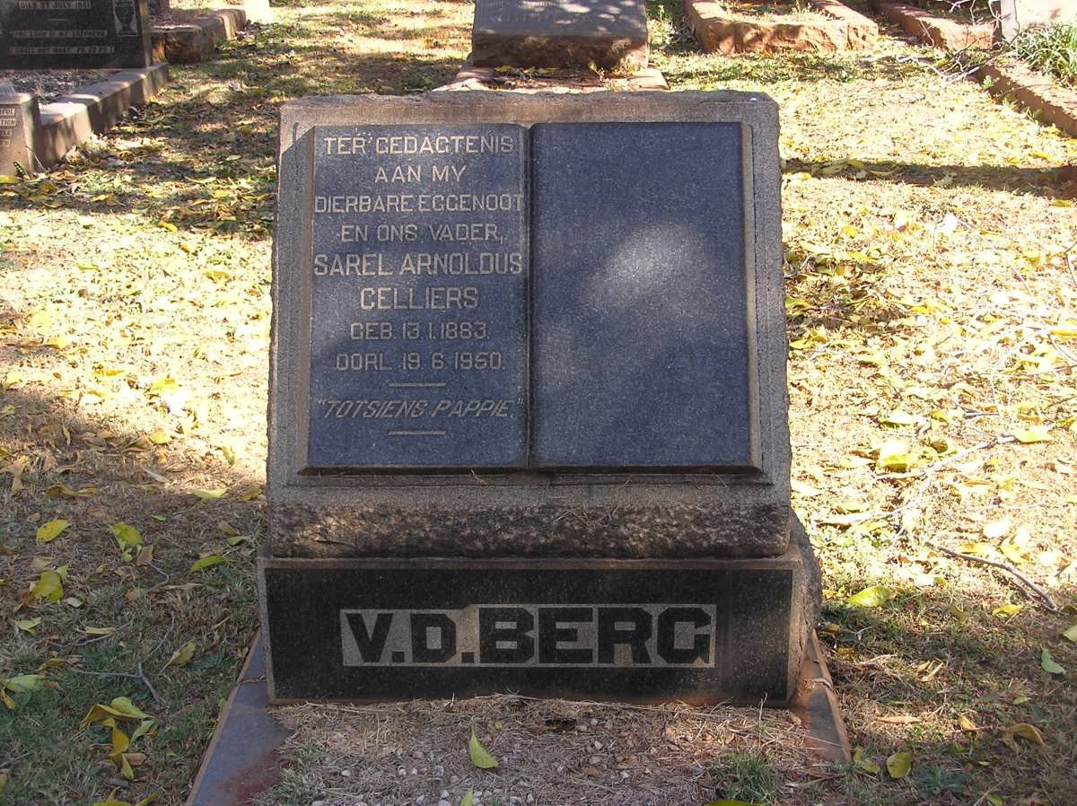BERG Sarel Arnoldus Celliers, v.d. 1883-1950