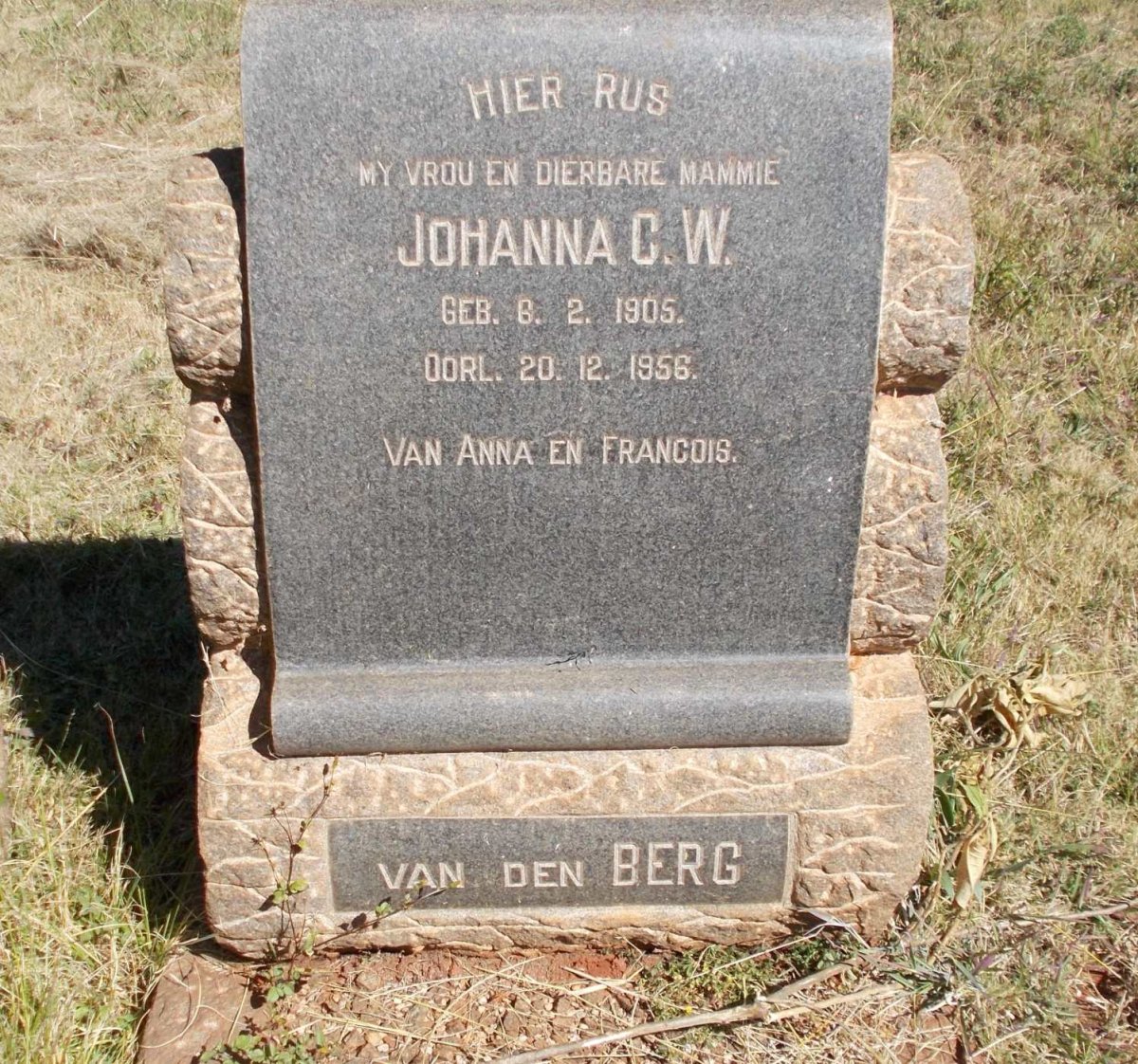BERG Johanna C.W., van den 1905-1956