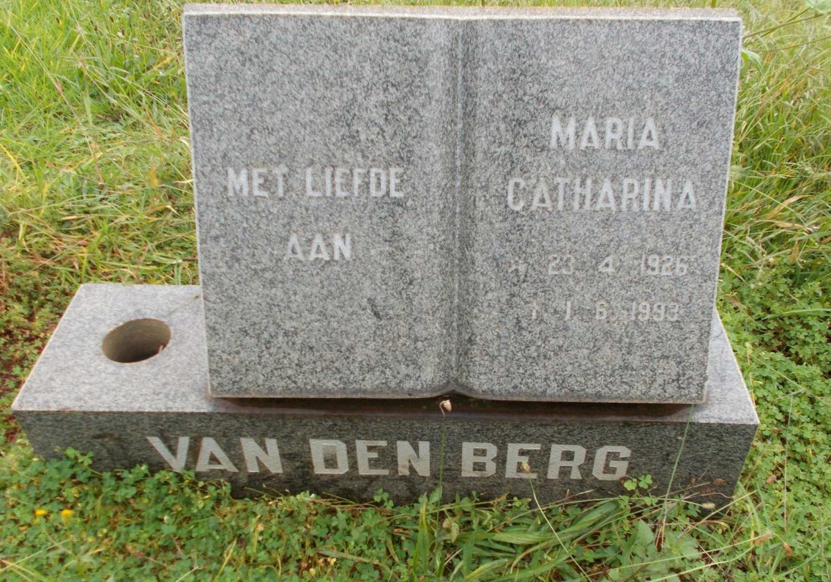 BERG Maria Catharina, van den 1926-1993