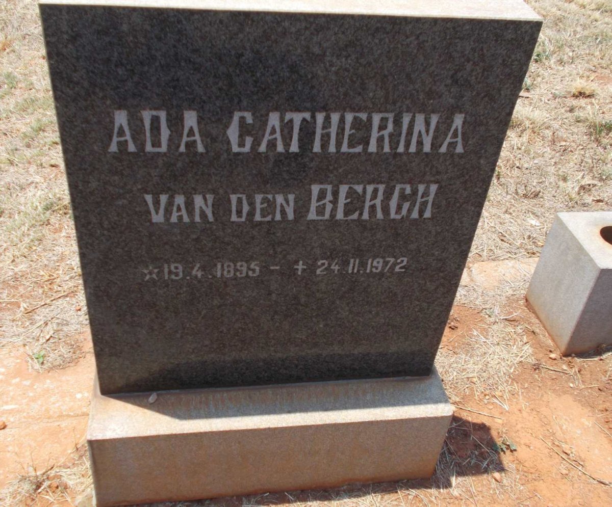 BERGH Ada Catherina, van den 1895-1972