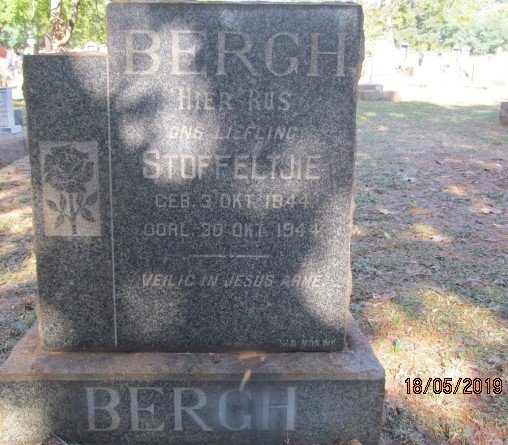 BERGH Stoffeltjie 1944-1944