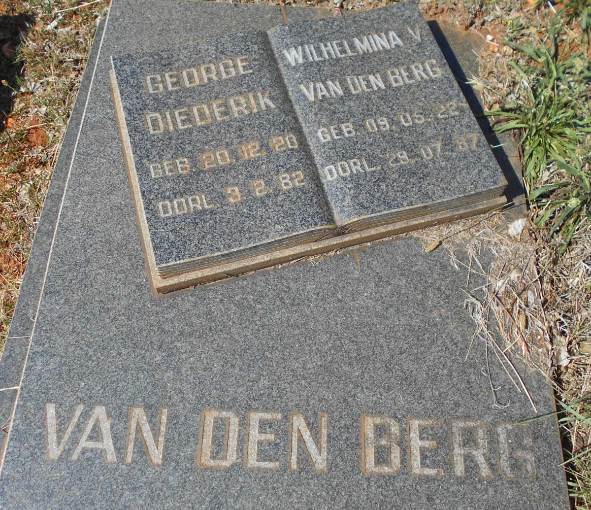 BERG George Diederik, van den 1920-1982 &amp; Wilhelmina 1922-1987