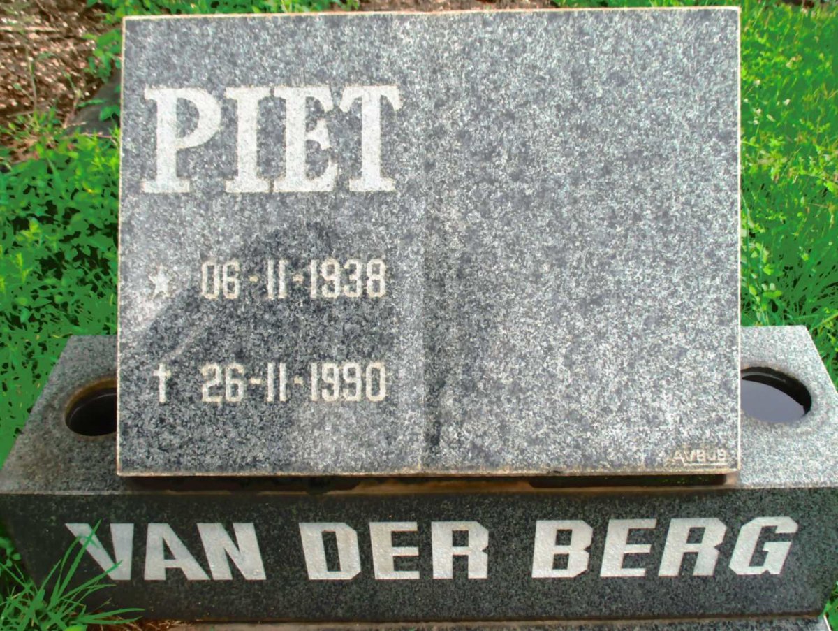 BERG Piet, van der 1938-1990