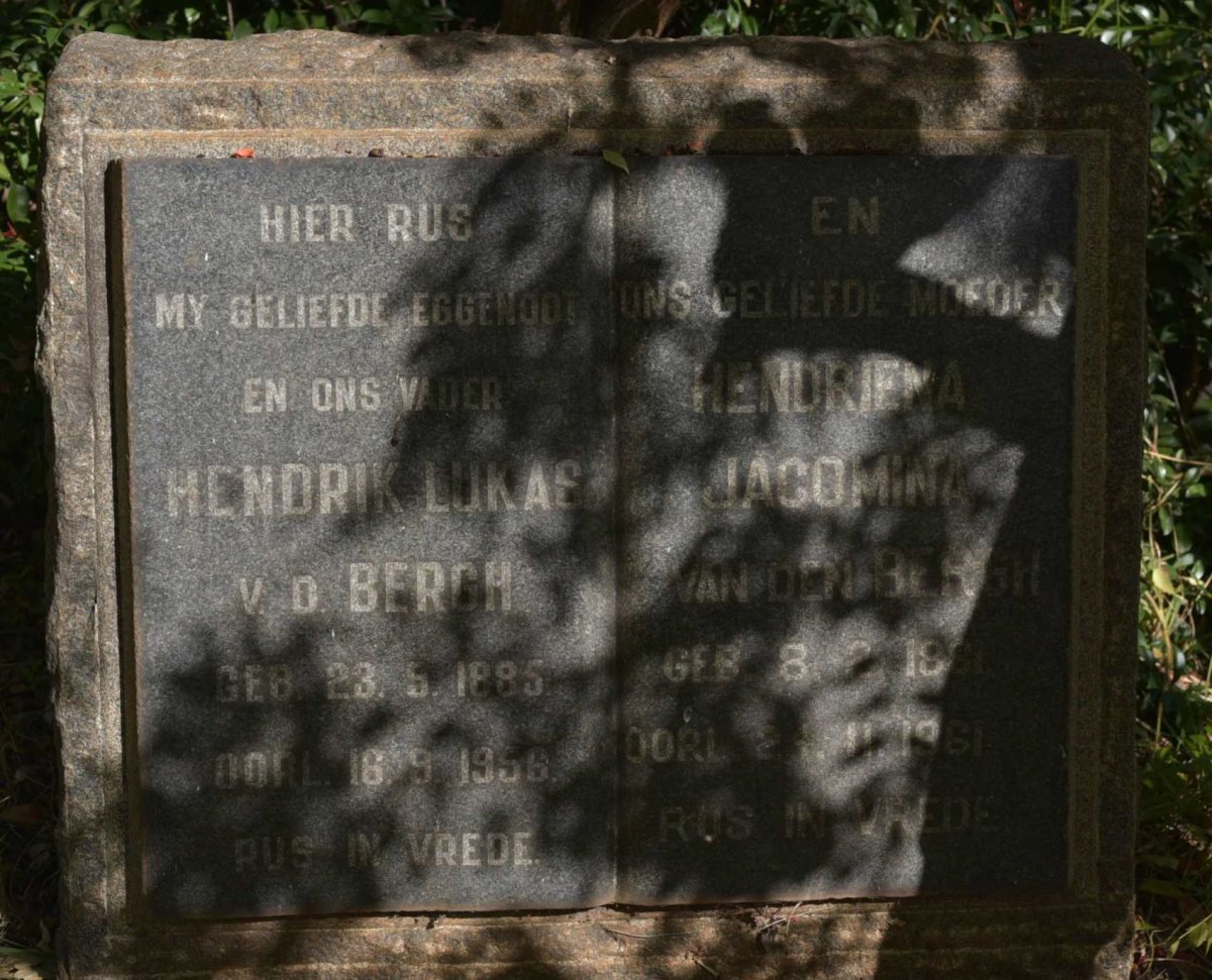 BERGH Hendrik Lukas, v.d. 1885-1956 &amp; Hendriena Jacomina 1891-1961