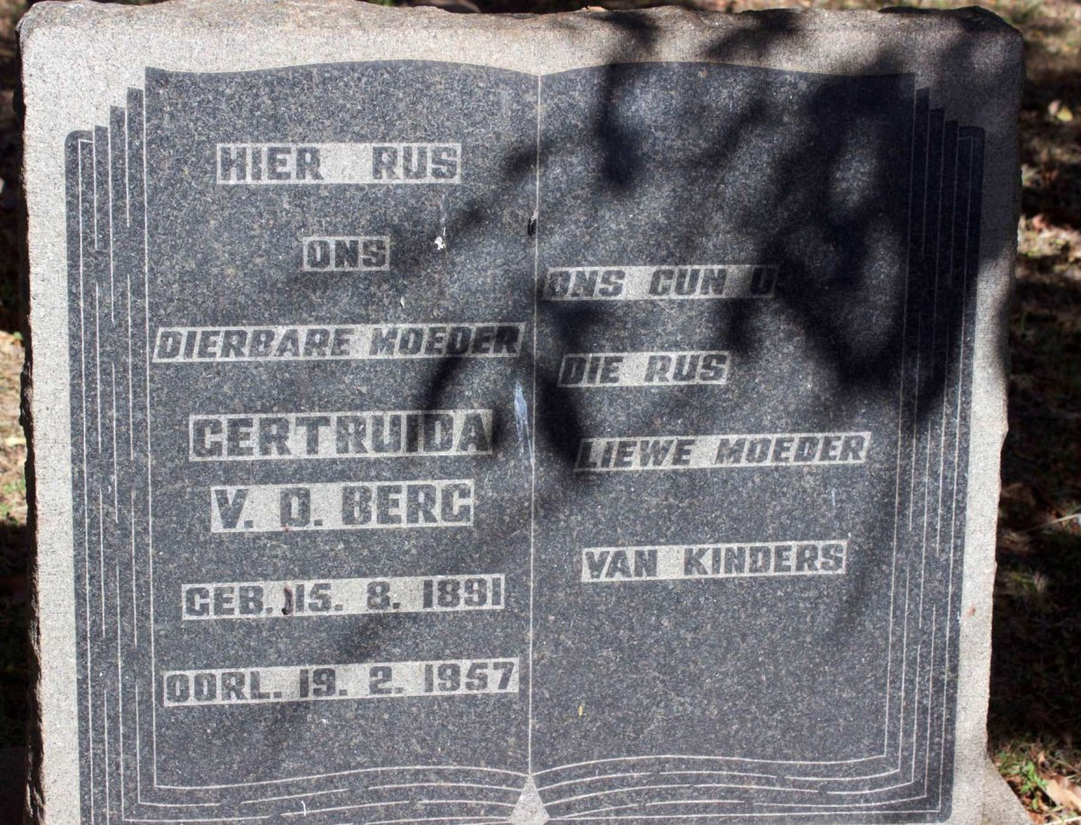 BERG Gertruida, v.d. 1891-1957