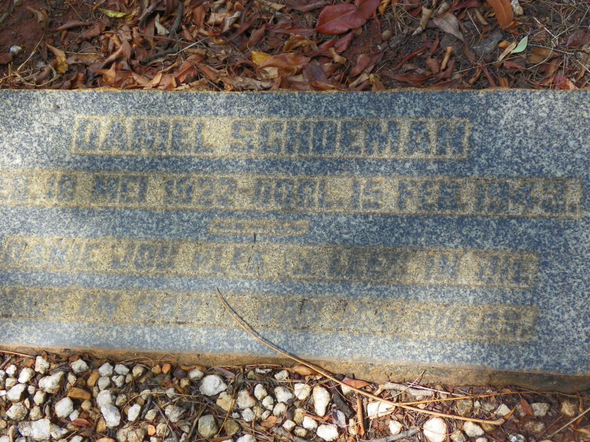 BERG Anna Jacomina, van den 1904-1980 :: SCHOEMAN Daniel 1922-1943