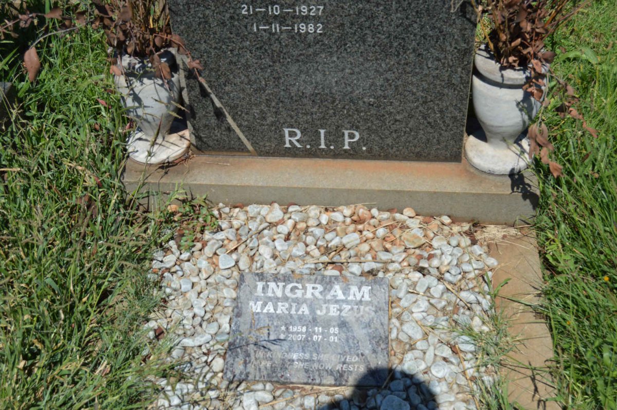 BEZUIDENHOUT Theresa 1927-1982 :: INGRAM Maria Jezus 1958-2007