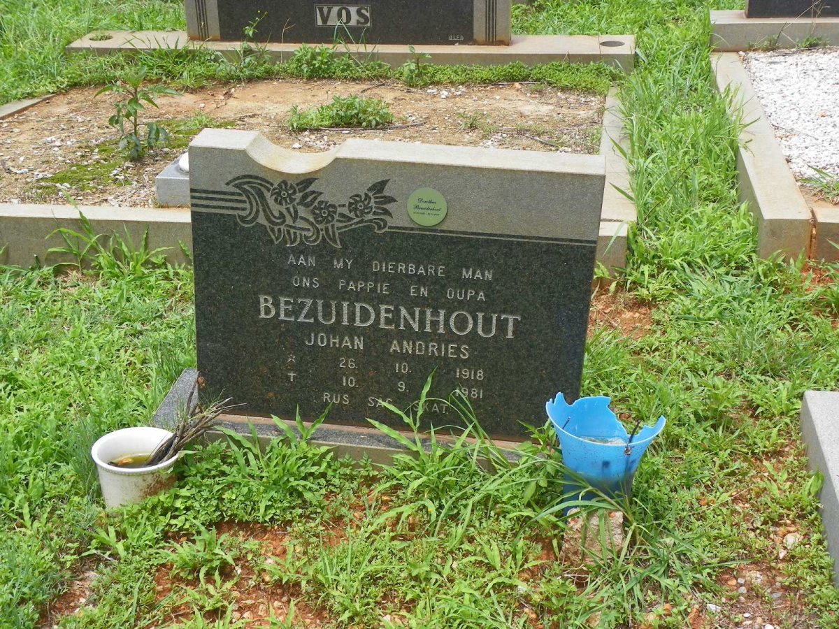 BEZUIDENHOUT Johan Andries 1918-1981