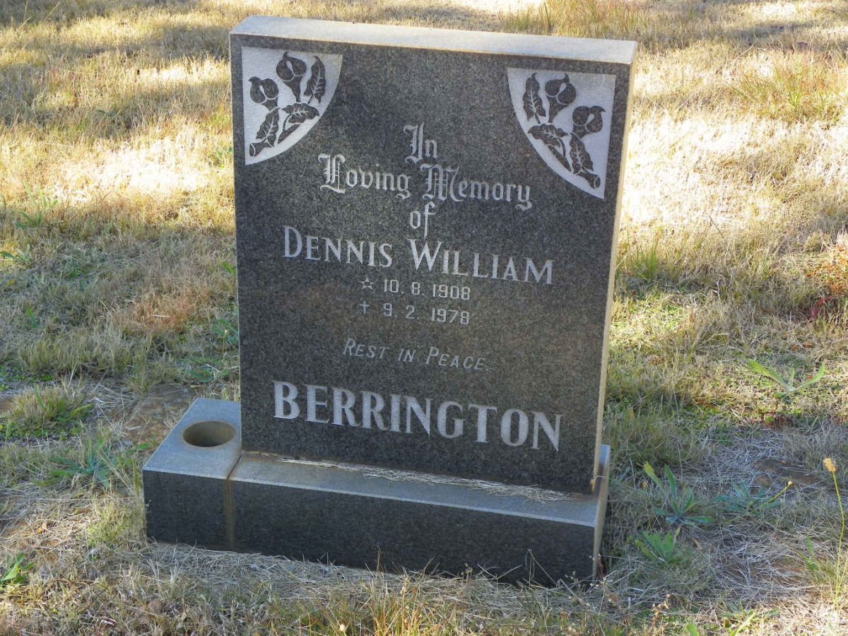 BERRINGTON Dennis William 1908-1978