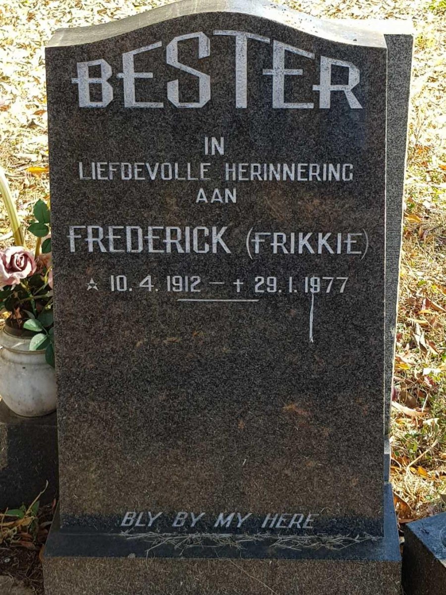 BESTER Frederick 1912-1977
