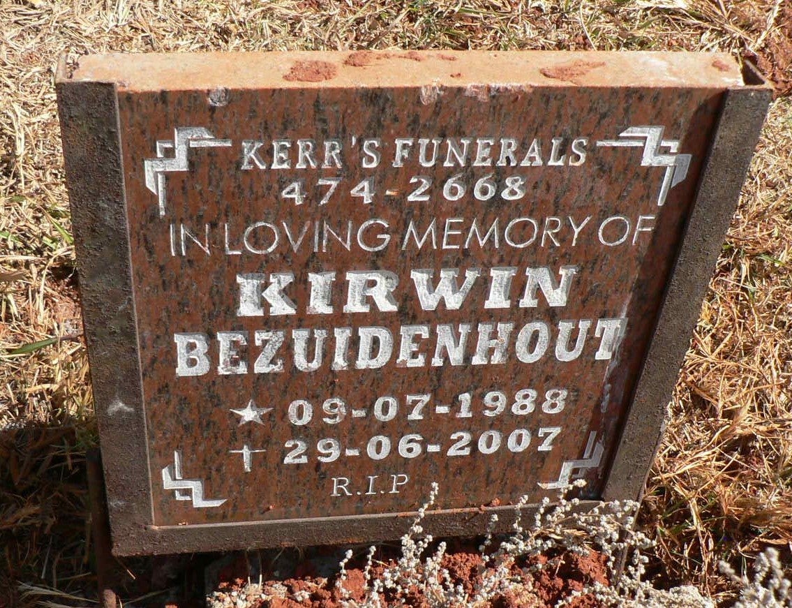 BEZUIDENHOUT Kirwin 1988-2007
